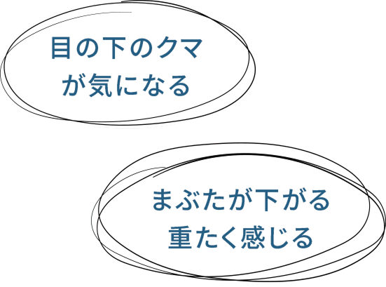 目の下のクマが気になる まぶたが下がる 重たく感じる